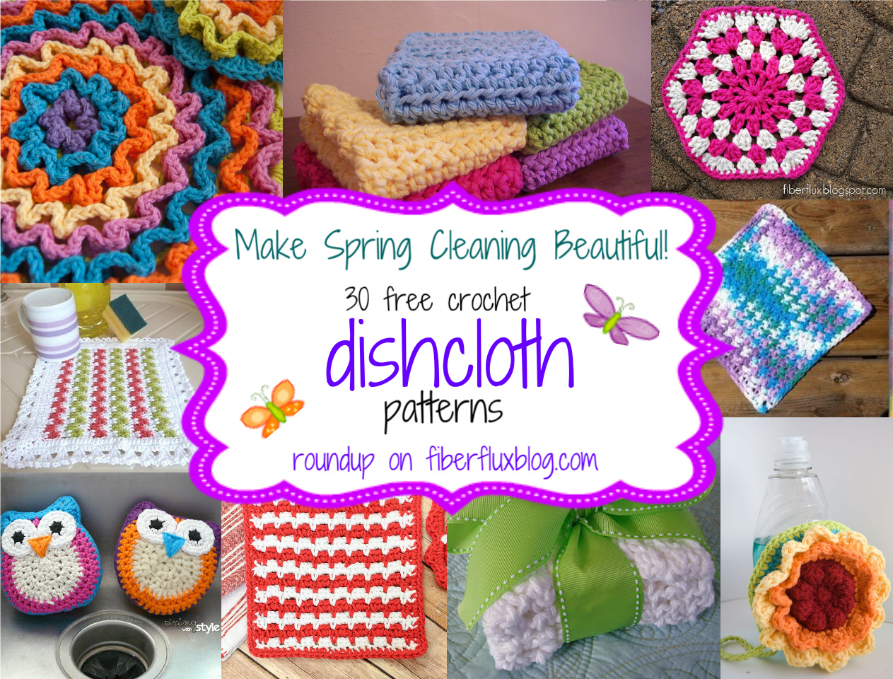 30 free crochet dishcloth patterns! CHTTAEK