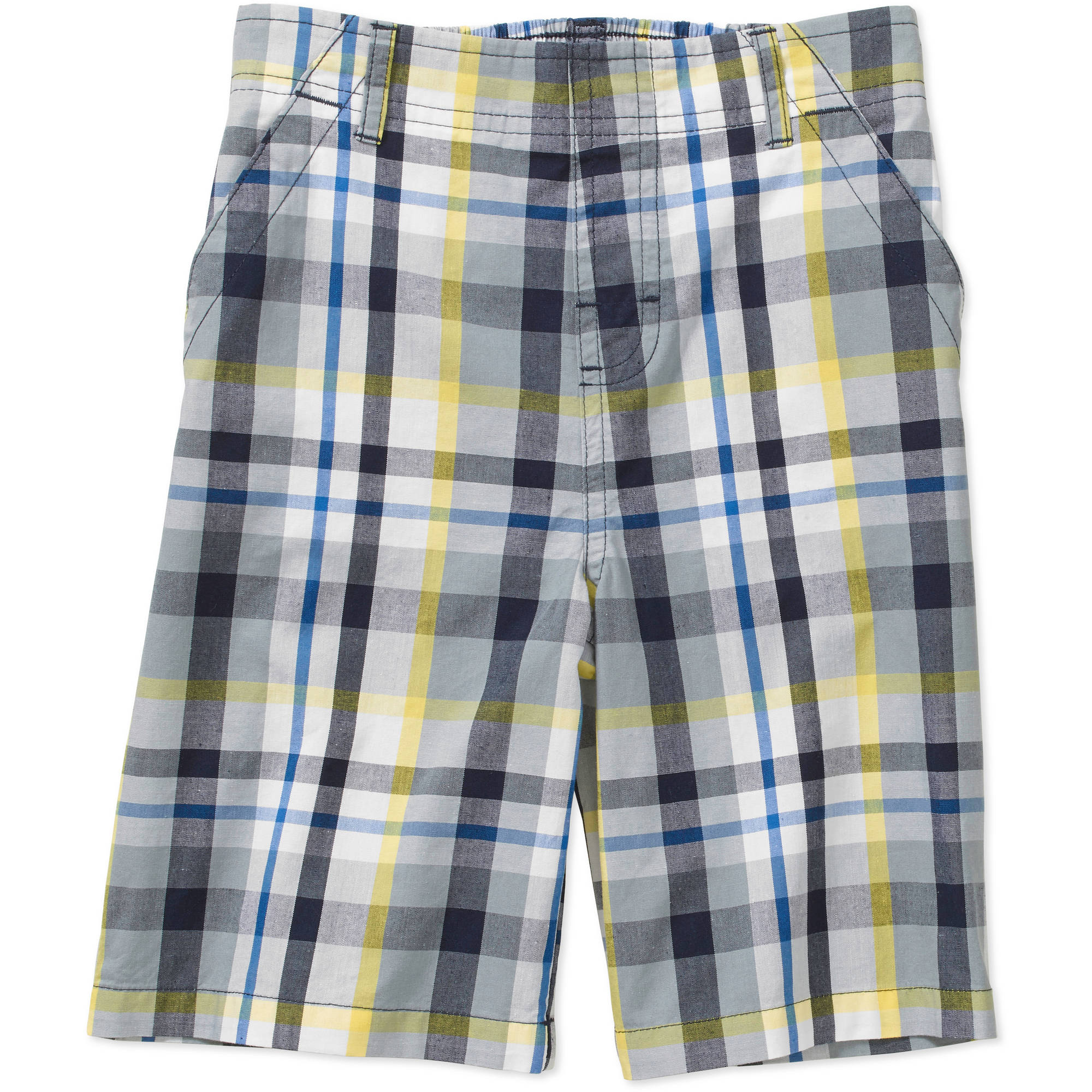 365 kids from garanimals boysu0027 woven plaid shorts with pockets - walmart.com LPGYLUU