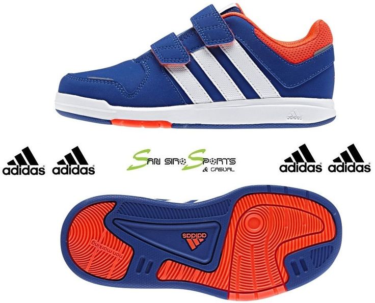 adidas kids shoes boys sneakers trainers 6 cf m20062 casual velcro blue NEGUHWK