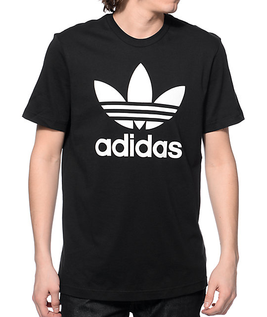 Adidas Shirt adidas originals trefoil black t-shirt XRBSEFY