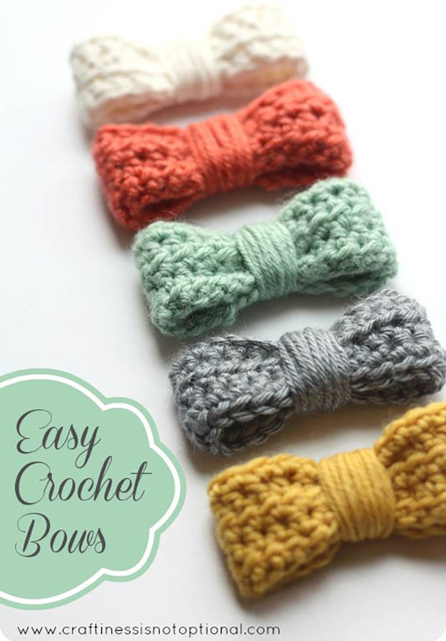 beginner crochet patterns easy crochet bows | 17 amazing crochet patterns for beginners VCMEWLE