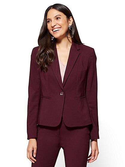blazers for women 7th avenue - ruffled-back jacket - all-season stretch - new york ... KHCFCAO