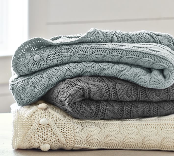 cable knit blanket cable knit throw | pottery barn CQUSZLN