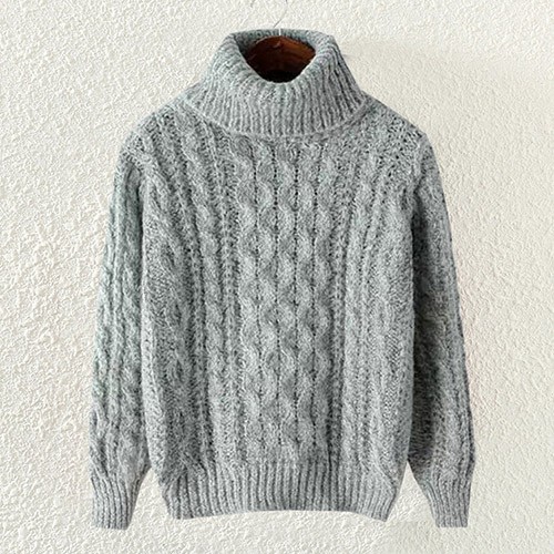 cable knit jumper grey casual high neck cable knit pullover polyester jumper-st0230138-1 OIOBQPN