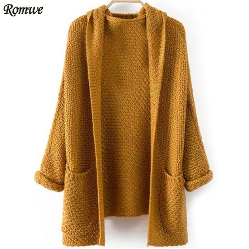 cardigans for women romwe female 2016 autumn casual brand wear fashionable new arrival womenu0027s  loose pockets hooded AITVIMF