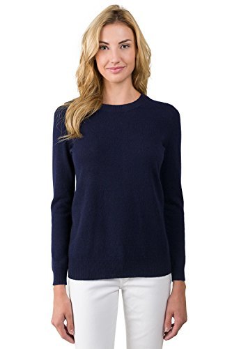 cashmere sweaters jennie liu womenu0027s 100% cashmere long sleeve pullover crew neck sweater  navy small MSLOSTM