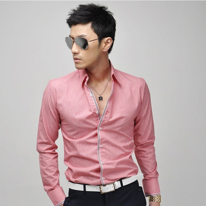 casual pink shirt for men casual pink shirt MBSZGEW