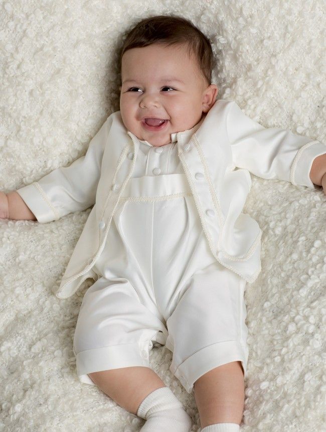 christening outfits for boys baby boys ivory christening romper suit, boys christening outfit, available  from 0 - 24 UDVRAZJ