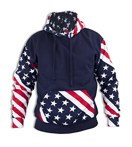 cool hoodies unisex usa flag inspired hoodie pullover sweatshirt x-large EWKDJOV