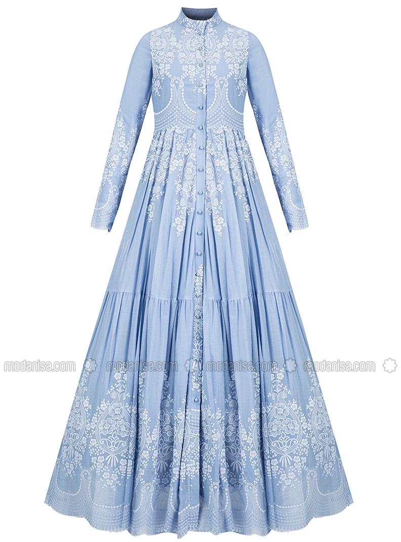 cotton dresses cotton dress - blue - muslima wear PNRTWHJ