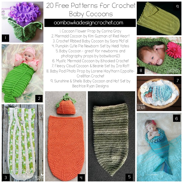 crochet baby cocoon 20 free patterns for crochet baby cocoons @oombawkadesign LABGYJP