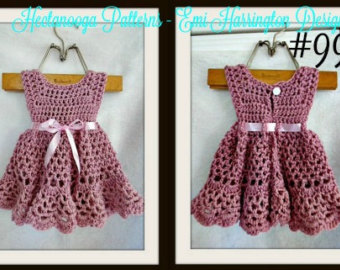 crochet baby dress pattern, crochet baby clothes, crochet pattern baby, crochet  dress pattern WLUFOWB