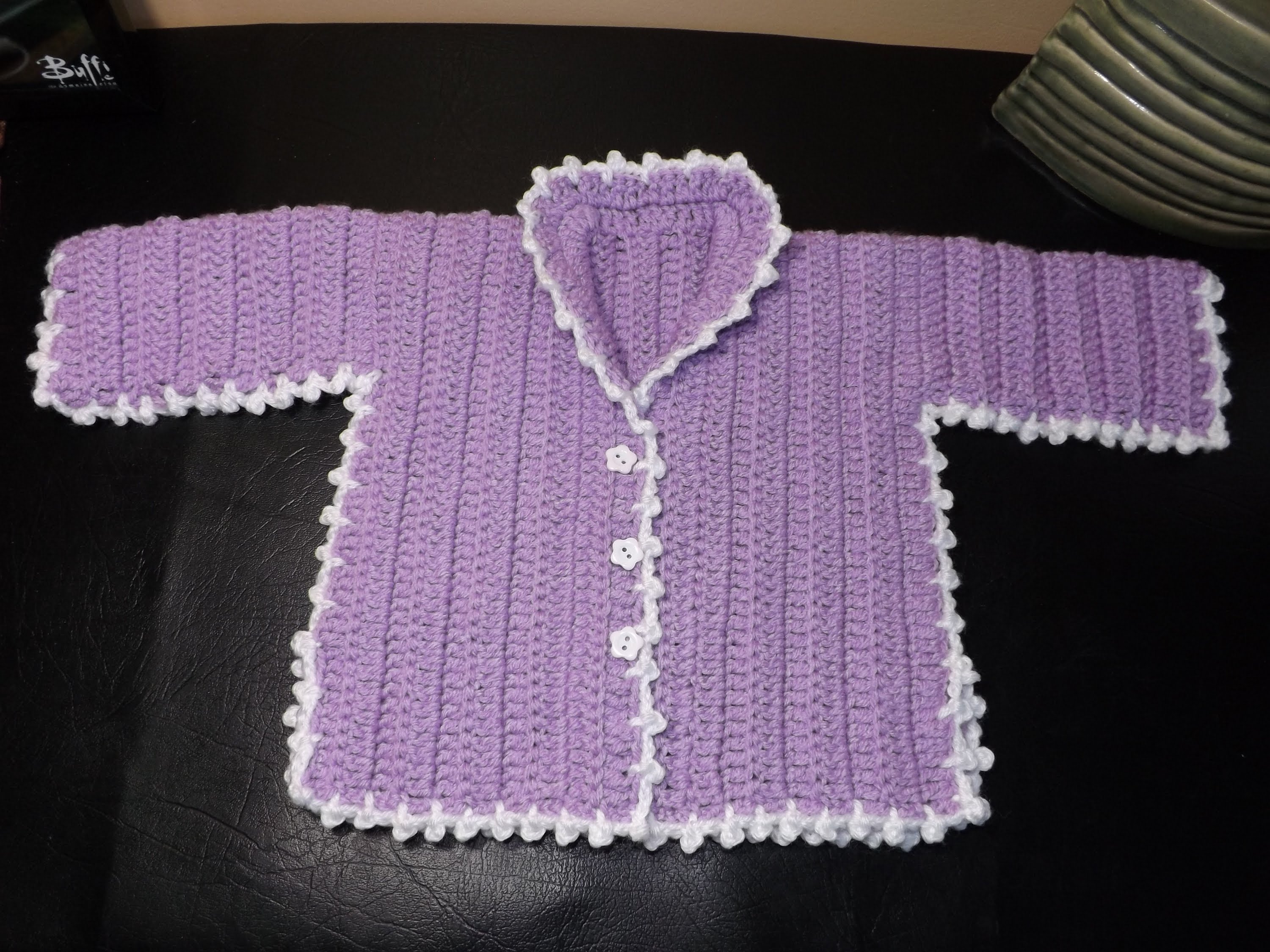 crochet baby sweater how to crochet a baby sweater lilac - with ruby stedman - youtube BBQYJZE