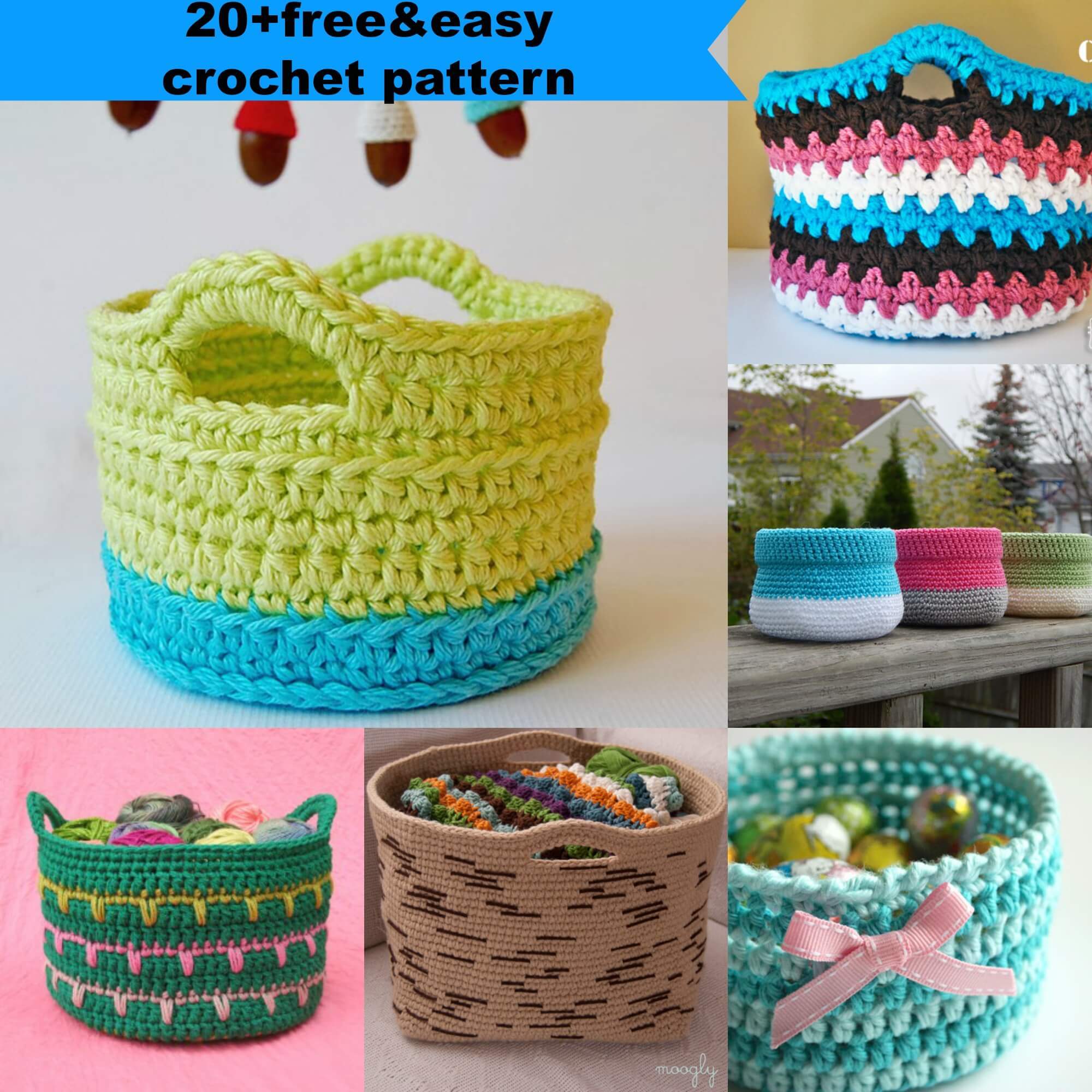 crochet basket pattern 23 free u0026easy crochet baskets patterns SAOIDBD