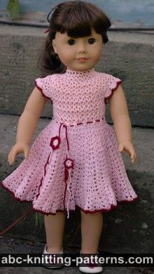 crochet doll clothes american girl doll apple blossom dress RSPWNVL