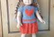 crochet doll clothes heart t and skirt doll crochet pattern BDAURLW