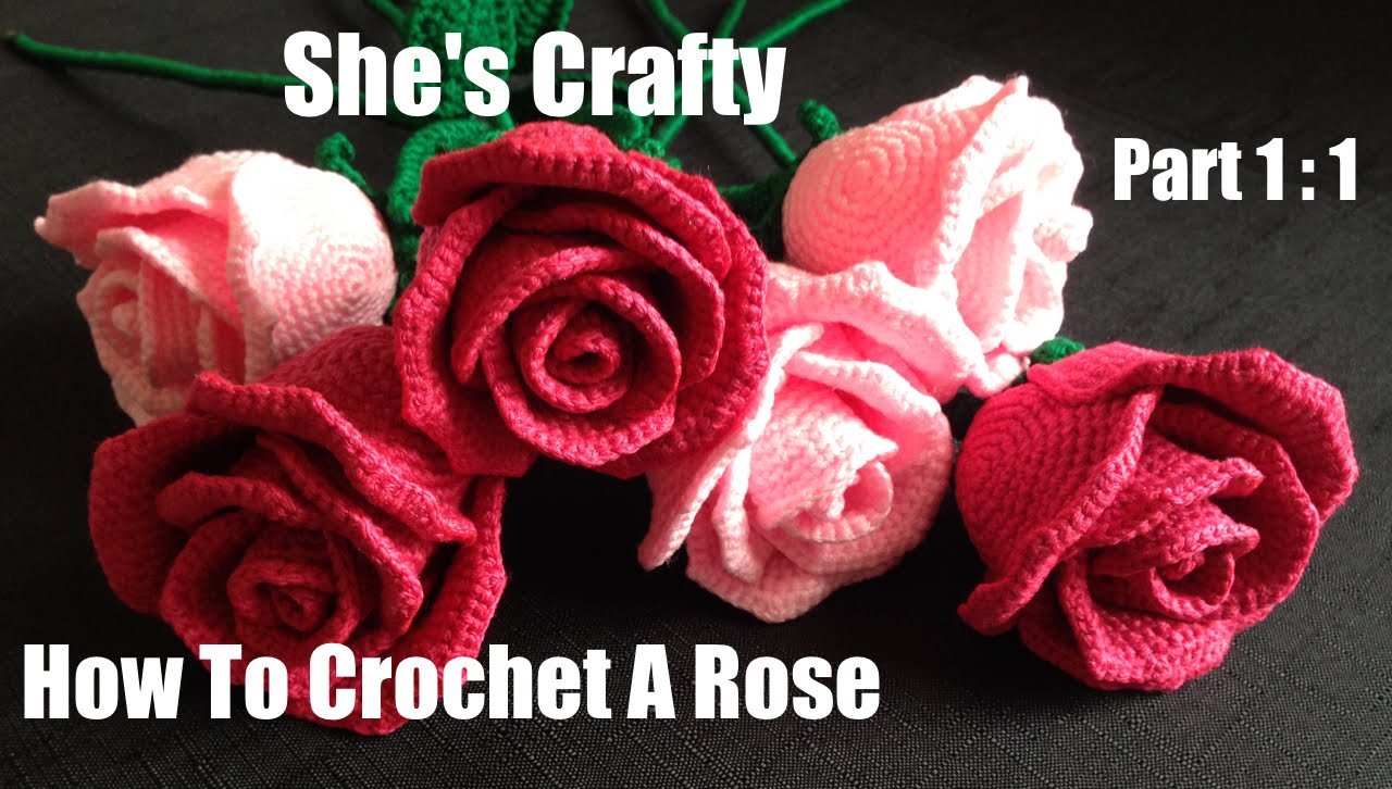 crochet rose how to crochet a rose: easy crochet lessons to crochet flowers part 1:1 - CBDNTDS