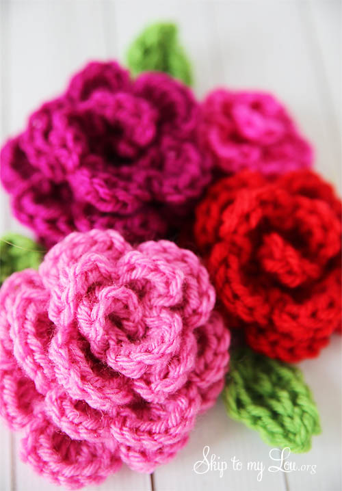 crochet rose pattern crochet flower diy RWYWVKP