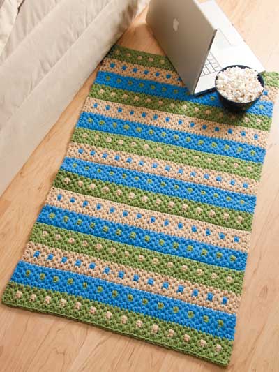 crochet rug patterns dotted stripes rug NVWNHKM