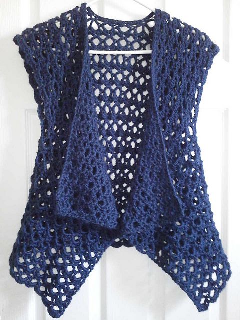 crochet vest ravelry: mesh vest pattern by doris chan for lion brand yarn (crochet - free IZMBSVZ