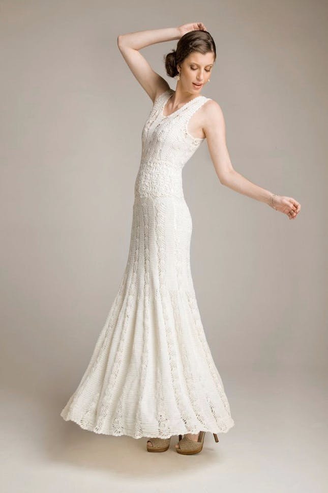 crochet wedding dress 15 wedding dresses you wonu0027t believe are crocheted | brit + co MGYVIBE