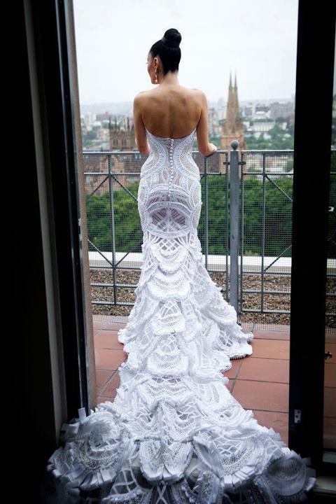 crochet wedding dress wedding dresses: ju0027aton couture ZKRKADN
