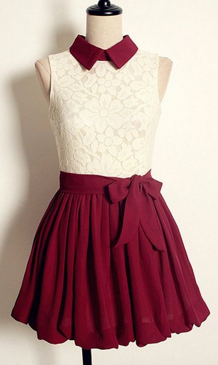 cute dresses maroon u0026 lace dress with a cute collar. lately iu0027ve just been so AKBRAGZ