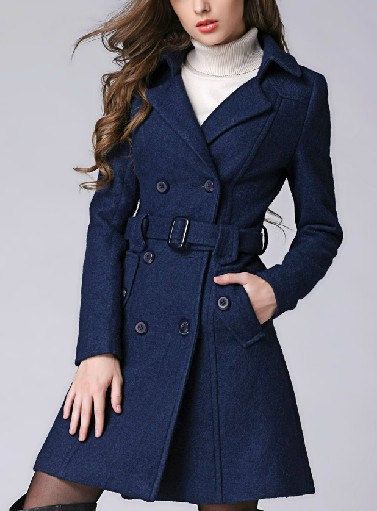 deep blue / pink /apricot wool women coat women dress coat spring autumn  winter LQWQMRT