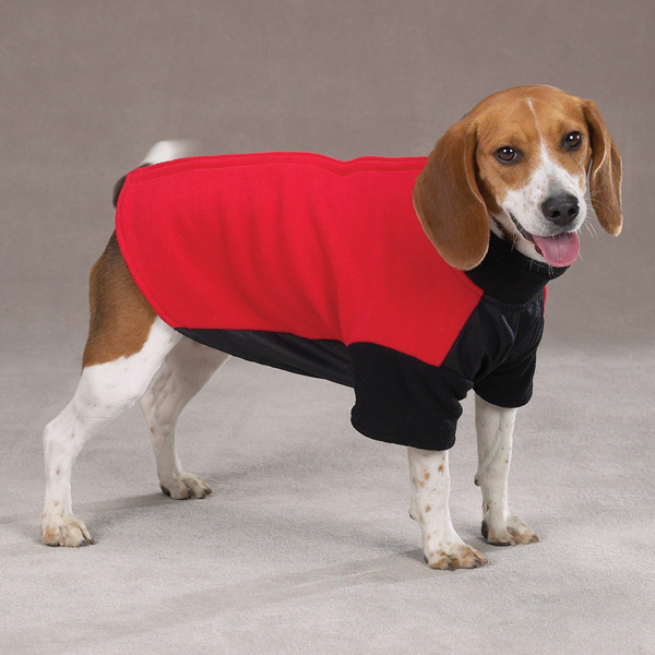 dog jackets dog jacket - guardian gear red fleece with velcro backs ... MUZKJPC