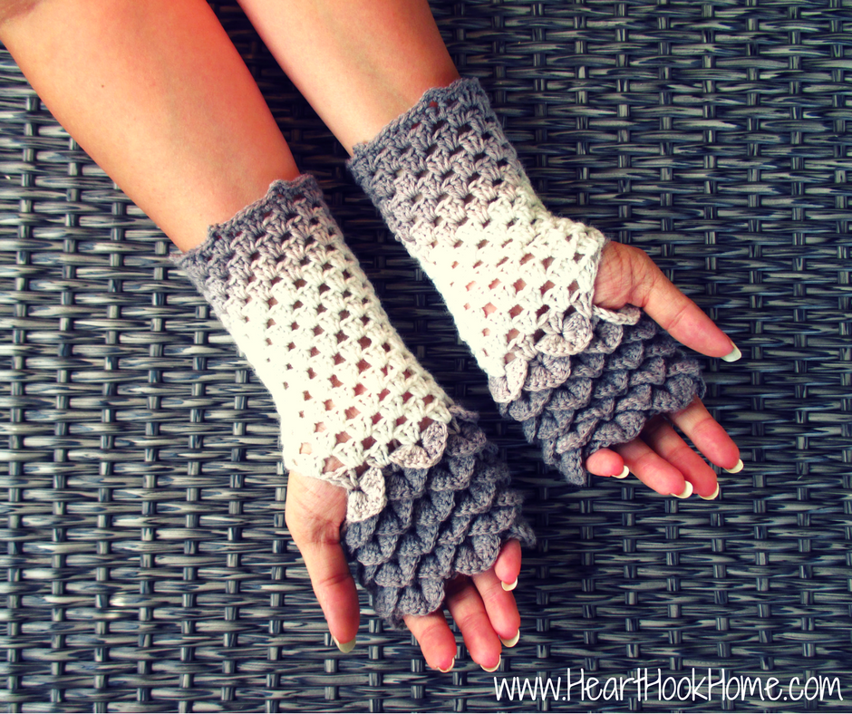dragon tears fingerless gloves crochet pattern VYPQADS