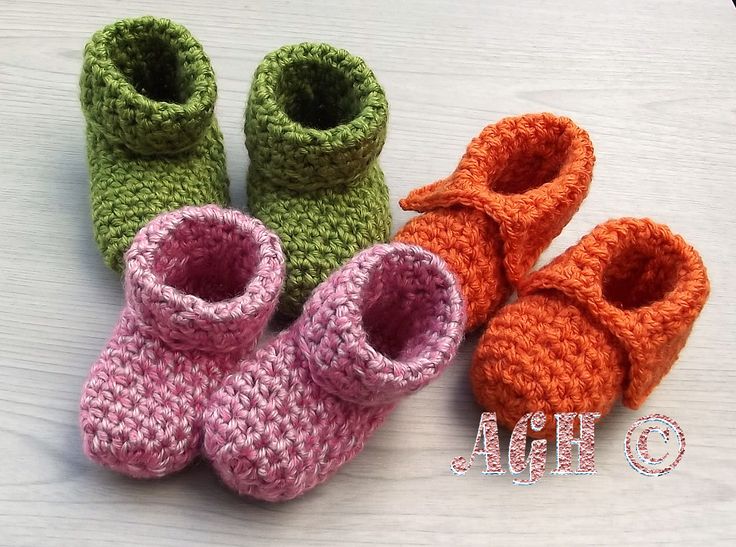 easy crochet baby booties the easiest booties. pattern for 0-6 months and 6-12 months with. crochet  booties patterncrochet TJONWCF