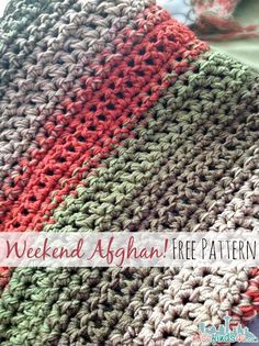 easy crochet blanket free pattern: fast and easy crochet throw (2 stripe options) MWBSKRY