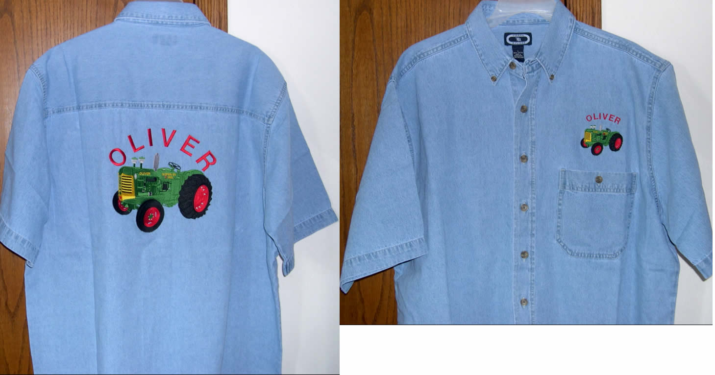 embroidered shirts denim shirt with large design embroidered on back BBWBSFG
