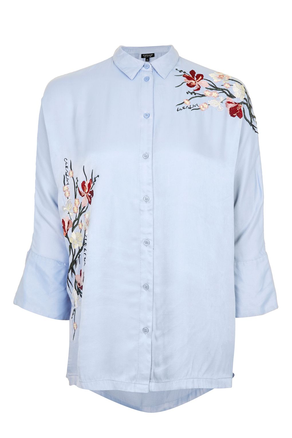 embroidered shirts tokyo fusion embroidered shirt - the wide leg crops - we love - topshop usa IZAPOXW