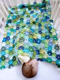 floral crochet baby blanket pattern (etsy). i want to learn to crochet just QNOTGNP