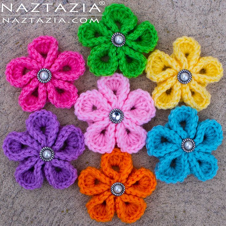 flower crochet pattern diy free pattern and youtube tutorial for crochet kanzashi flower -  japanese flowers - LOOCCGC