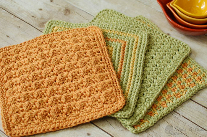 Free crochet dishcloth patterns for easy crocheting