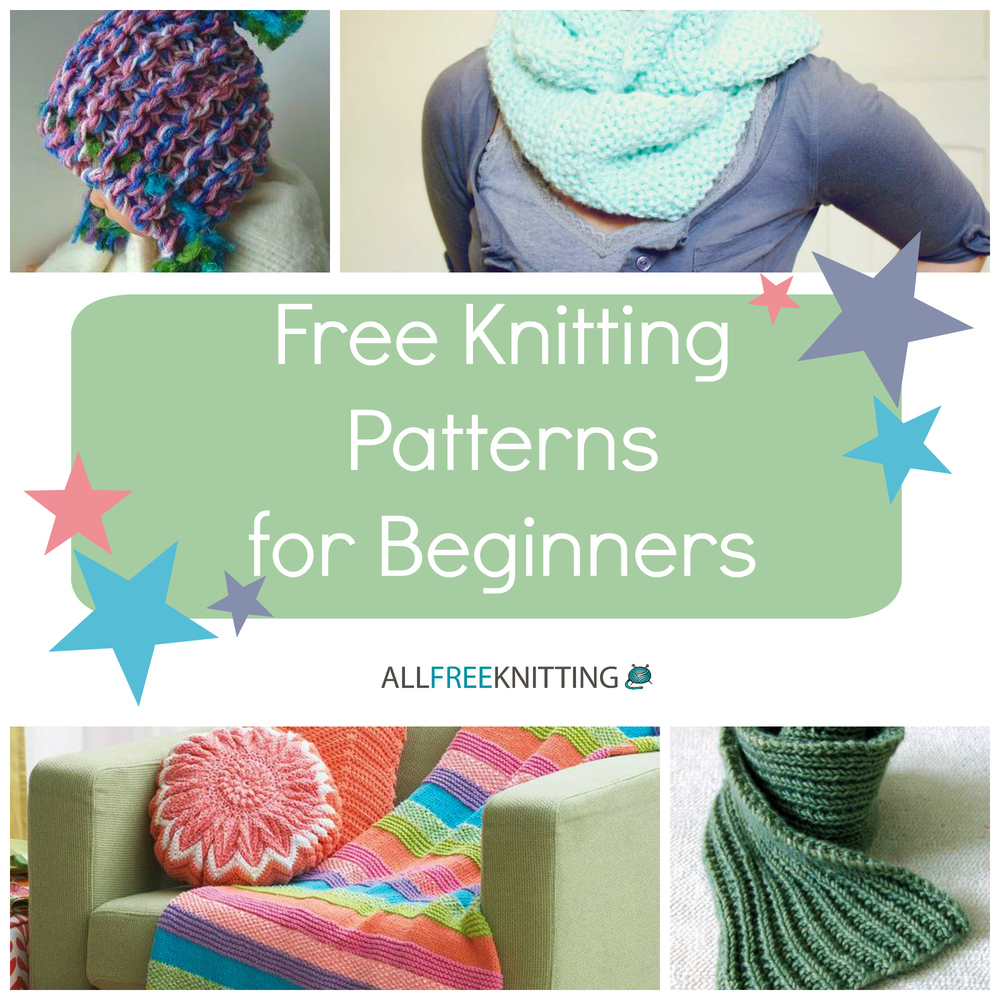 free knitting patterns for beginners knitting for beginners: 54 easy knitting patterns | allfreeknitting.com PCYGYJS