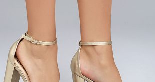 gold heels taylor gold ankle strap heels 4 QODUGLY