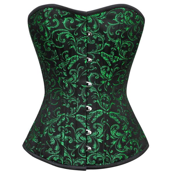 green corset aarya gothic waist training corset - demo for corset TGKNFNV