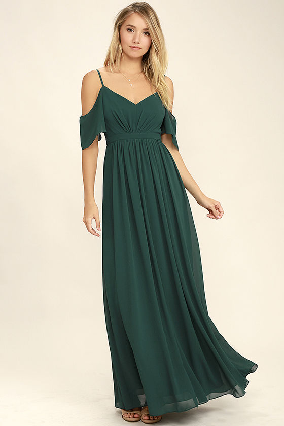 green maxi dress stunning maxi dress - gown - dark green dress - formal dress - $84.00 ZLPHPWR