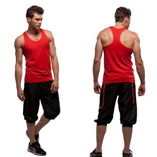 gym wear for men free shipping 2013 new fashion menu0027s workout clothes vest pant 2 pcs  aerobics set TPLXFPS