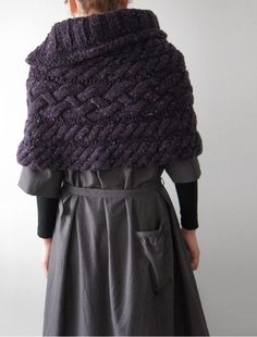 hand-knitted cape WLFMTOA