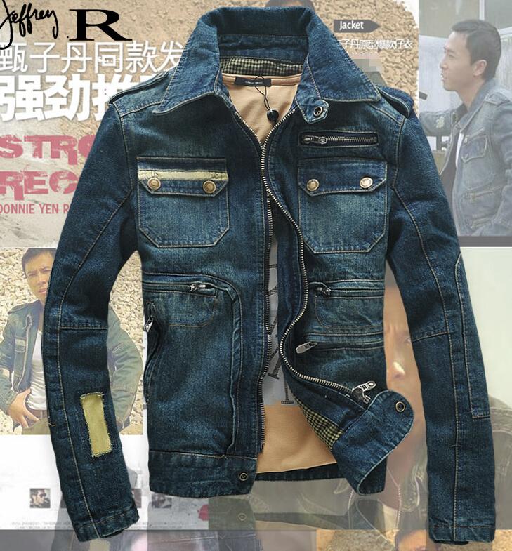 jean jackets for men vintage military jacket new 2015 denim jacket men fashion brand hole slim  blue jean YWHHFAH