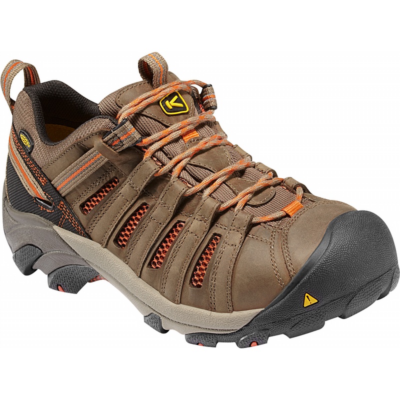 keen 1007970 flint low waterproof steel toe work shoes - 1007970 SGOLEGM