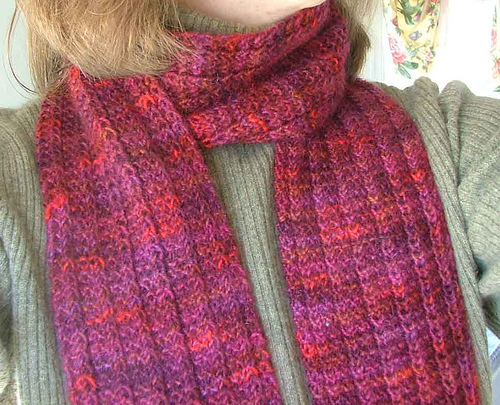 knit scarf pattern one row hand spun scarf JGYGESB