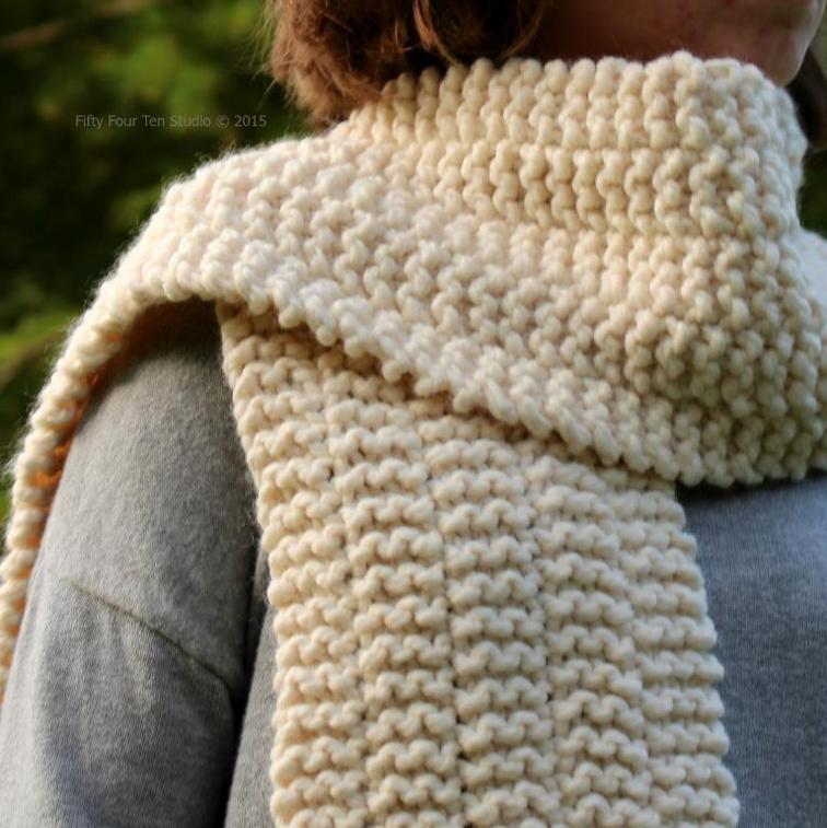 knit scarf pattern side line scarf free knitting pattern CHKYTKZ