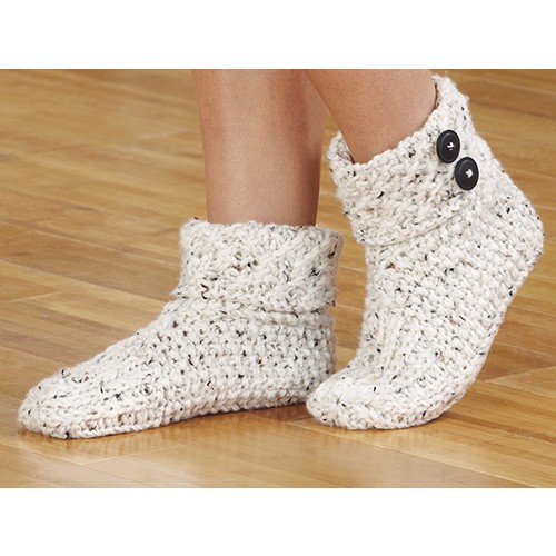 knit slippers, aran tweed JXQOBVJ