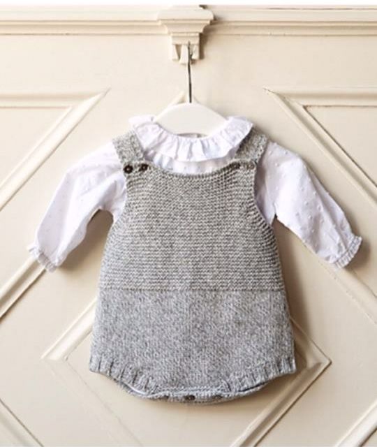 knitted baby clothes grey knitted romper suit | portuguese baby clothes | wedoble autumn winter  2015 | NZMWDIR