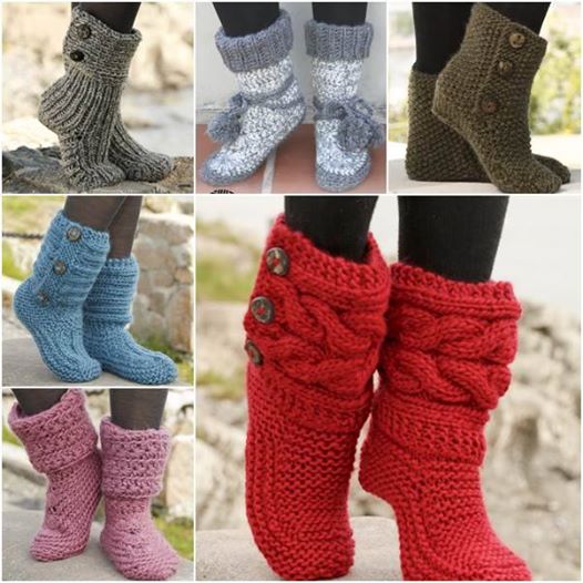 knitted boots view in gallery 8 knitted crochet slipper boots JLJWQMS
